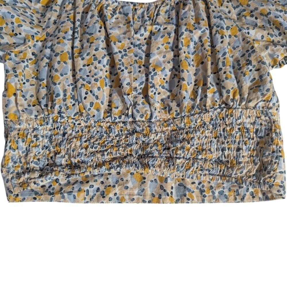 🌼 Sim & Sam Floral Smocked Peasant Top – Size XL – Cottagecore Boho - Picture 8 of 10